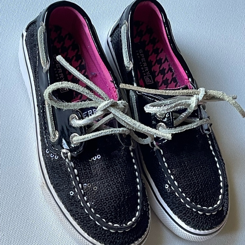 Sperry Girls Bahama Sequin Boat shoes
